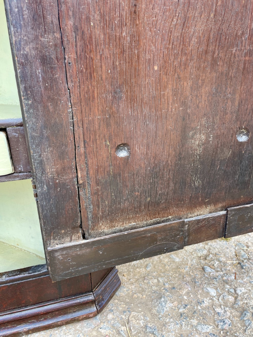 Georgian Oak Hanging Corner Cupboard View XIII