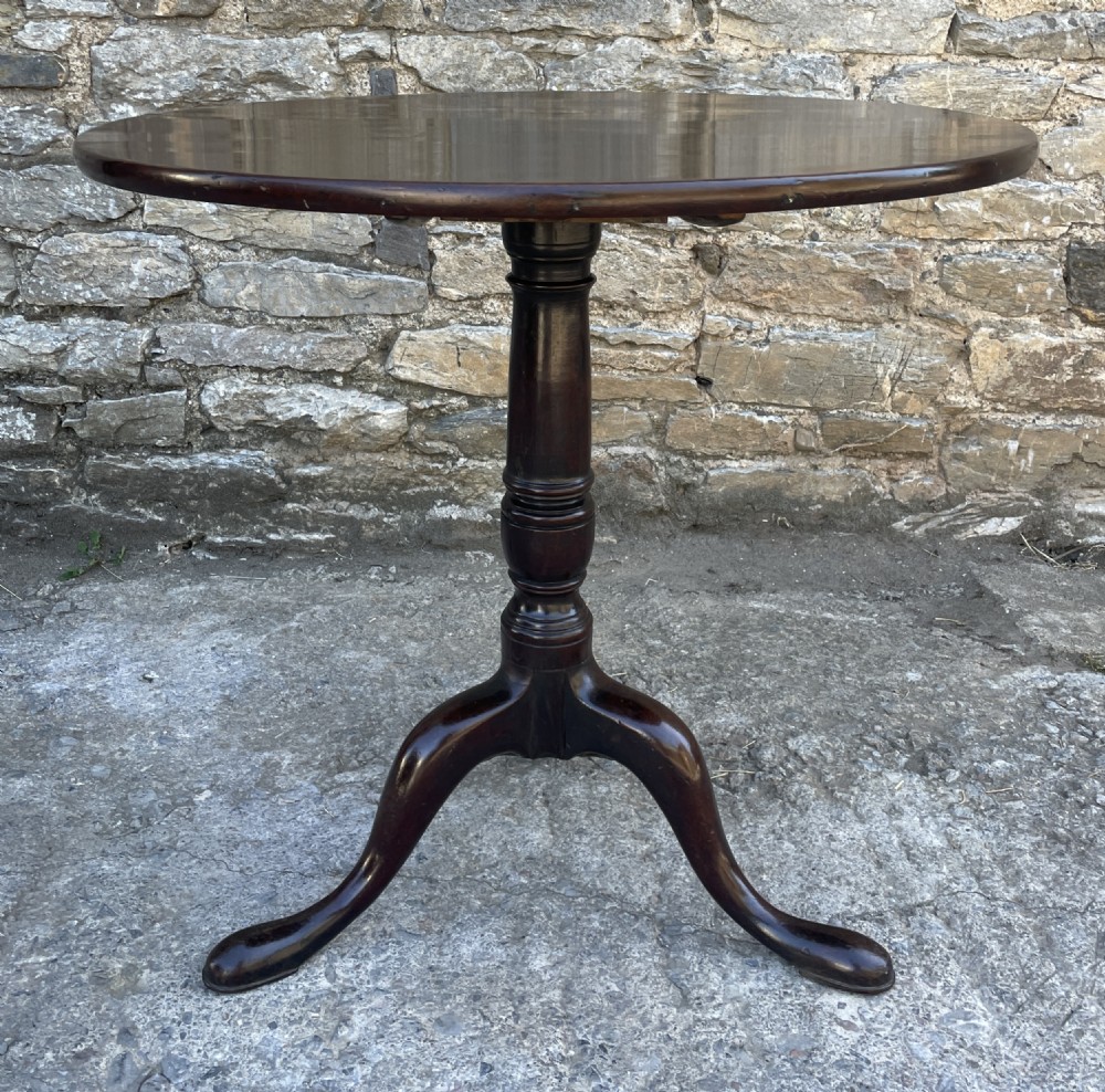 Georgian Mahogany Tilt Top Occasional Table View VIII