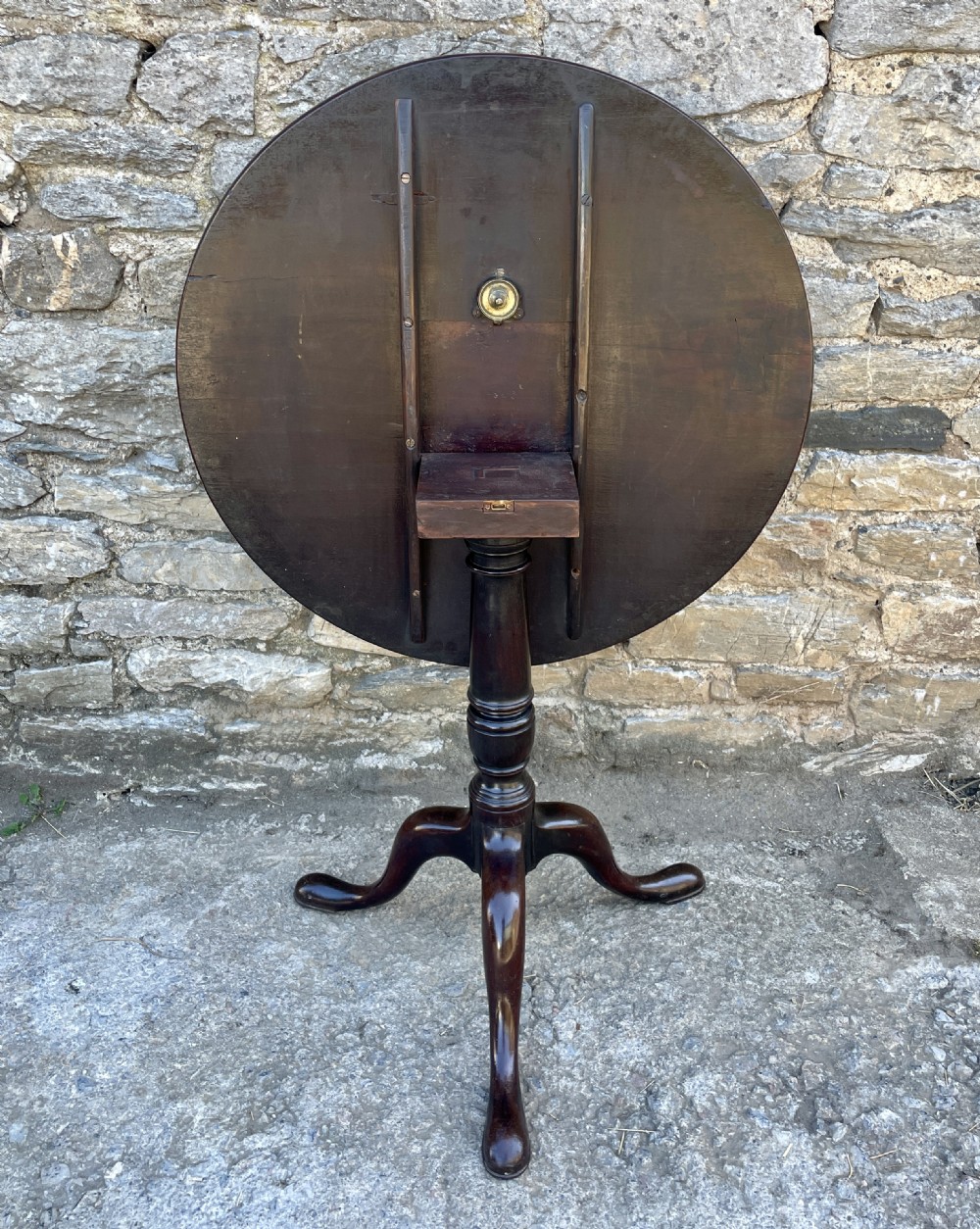 Georgian Mahogany Tilt Top Occasional Table View XI