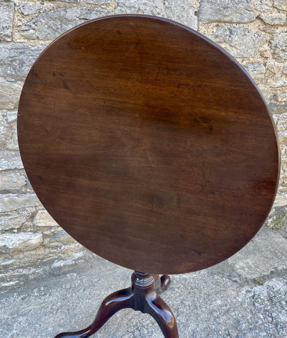 Georgian Mahogany Tilt Top Occasional Table View XIV