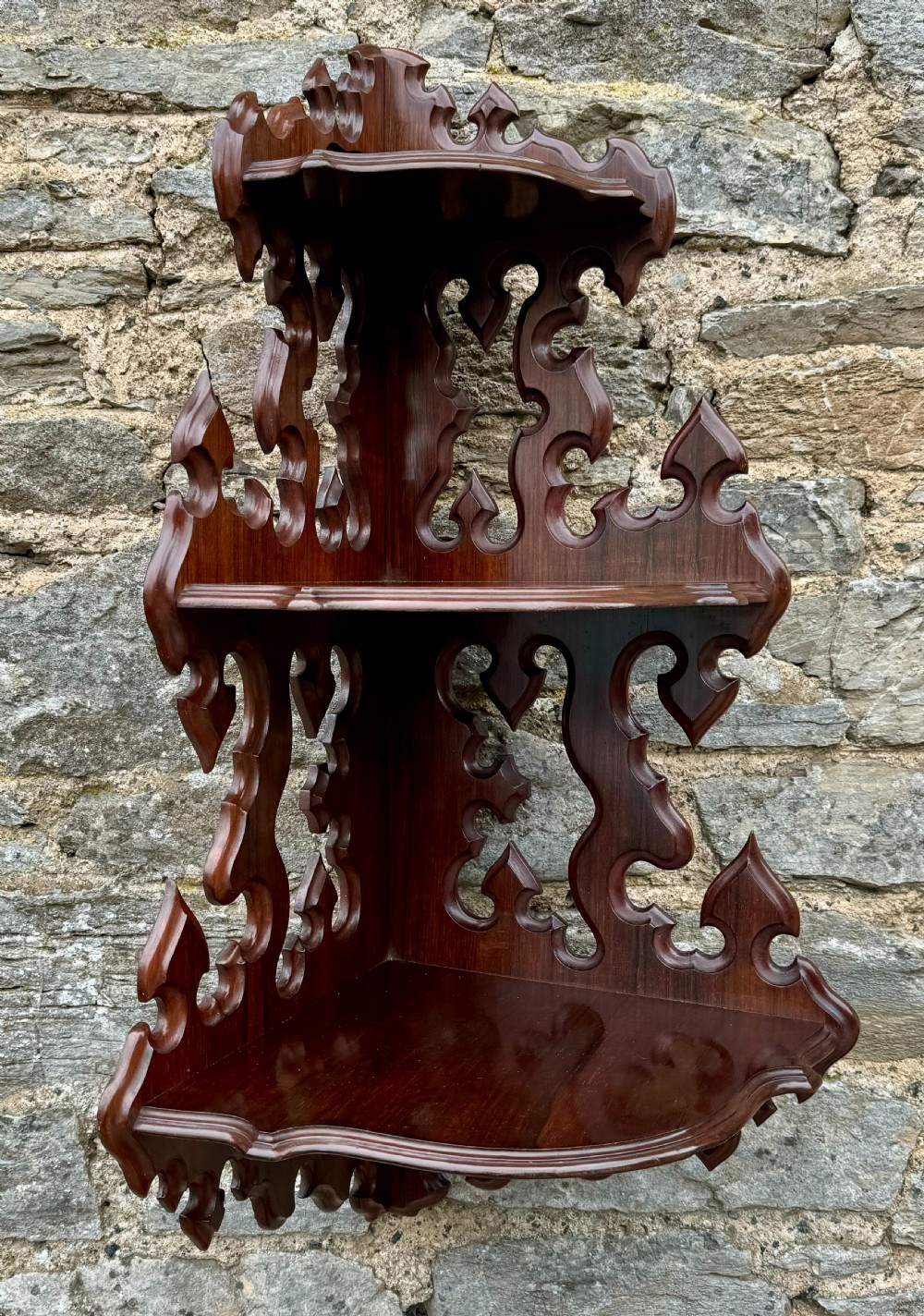 Victorian Rosewood Hanging Corner Shelves