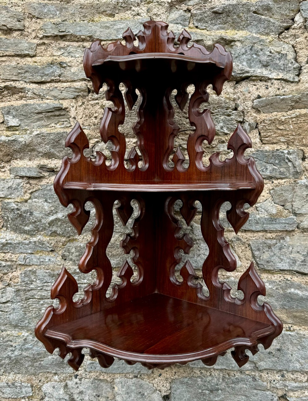 Victorian Rosewood Hanging Corner Shelves View III