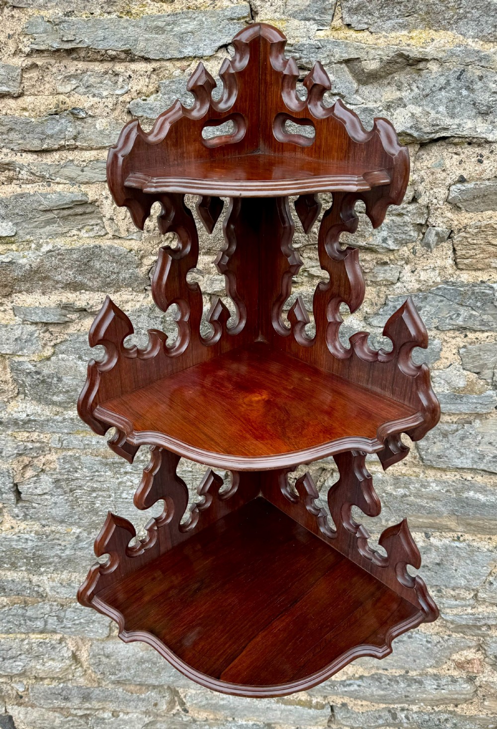 Victorian Rosewood Hanging Corner Shelves View V
