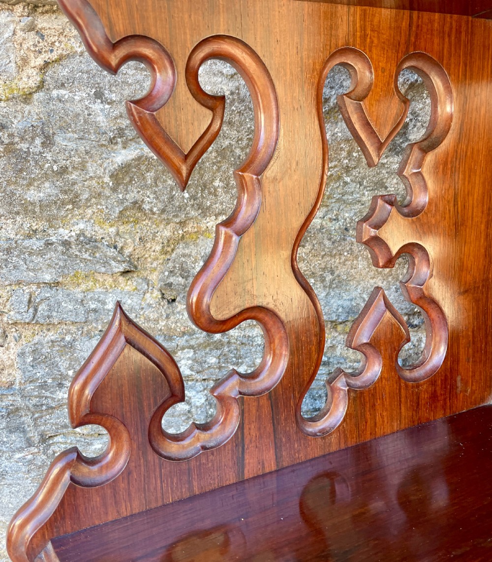 Victorian Rosewood Hanging Corner Shelves View IX