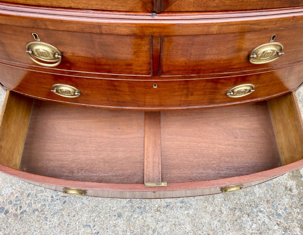 Georgian Mahogany Bow Fronted Wardrobe View VII