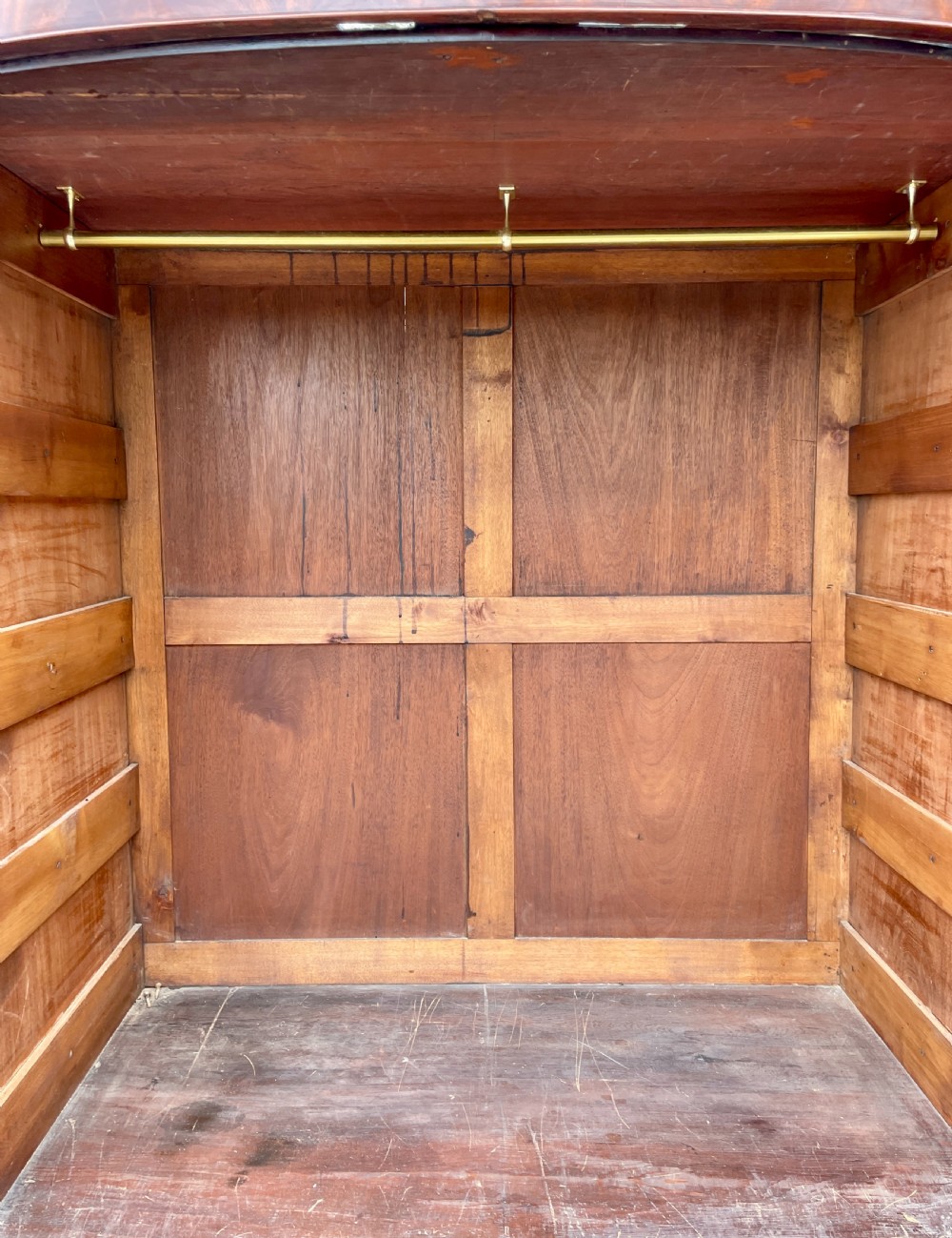 Georgian Mahogany Bow Fronted Wardrobe View XII