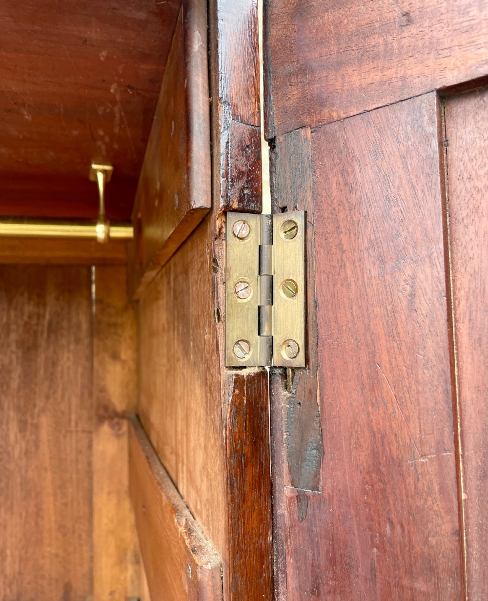 Georgian Mahogany Bow Fronted Wardrobe View XIV