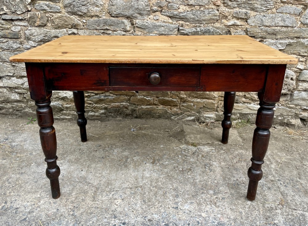 Antique Pine Farmhouse Table View II