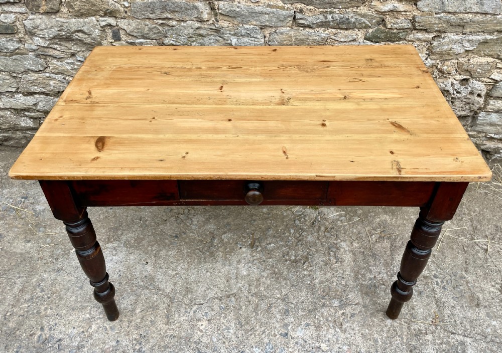 Antique Pine Farmhouse Table View III