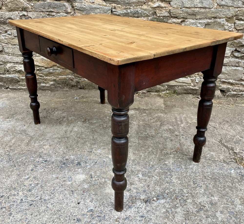 Antique Pine Farmhouse Table View VI