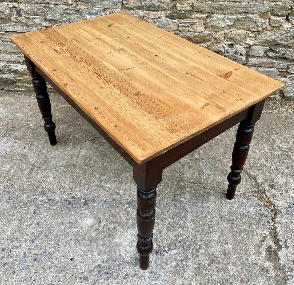 Antique Pine Farmhouse Table View IX