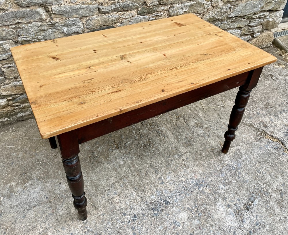 Antique Pine Farmhouse Table View XIV