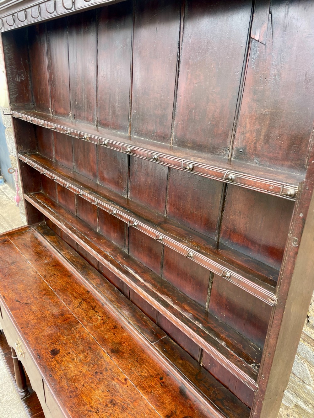 Georgian Oak Potboard Dresser View VII