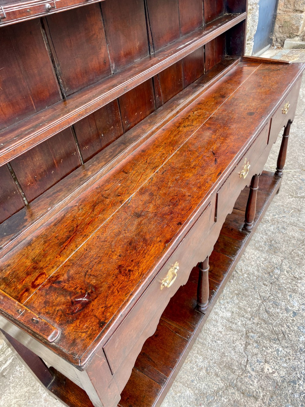 Georgian Oak Potboard Dresser View IX