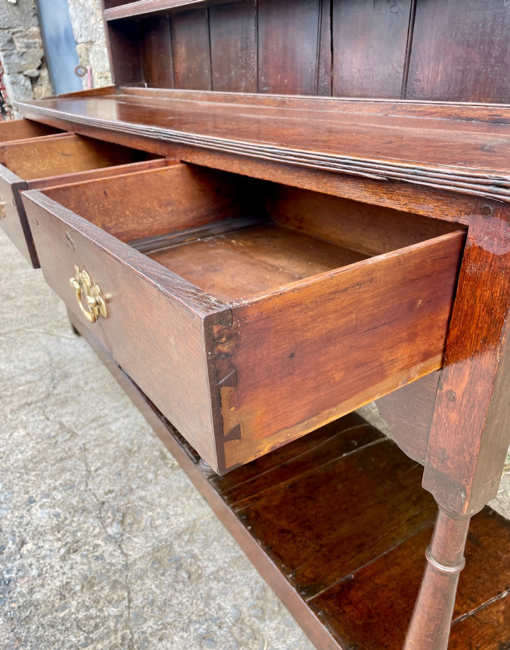 Georgian Oak Potboard Dresser View XIV