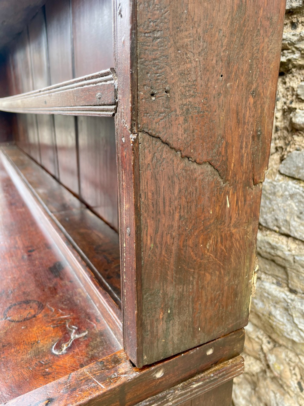 Georgian Oak Potboard Dresser View XIX