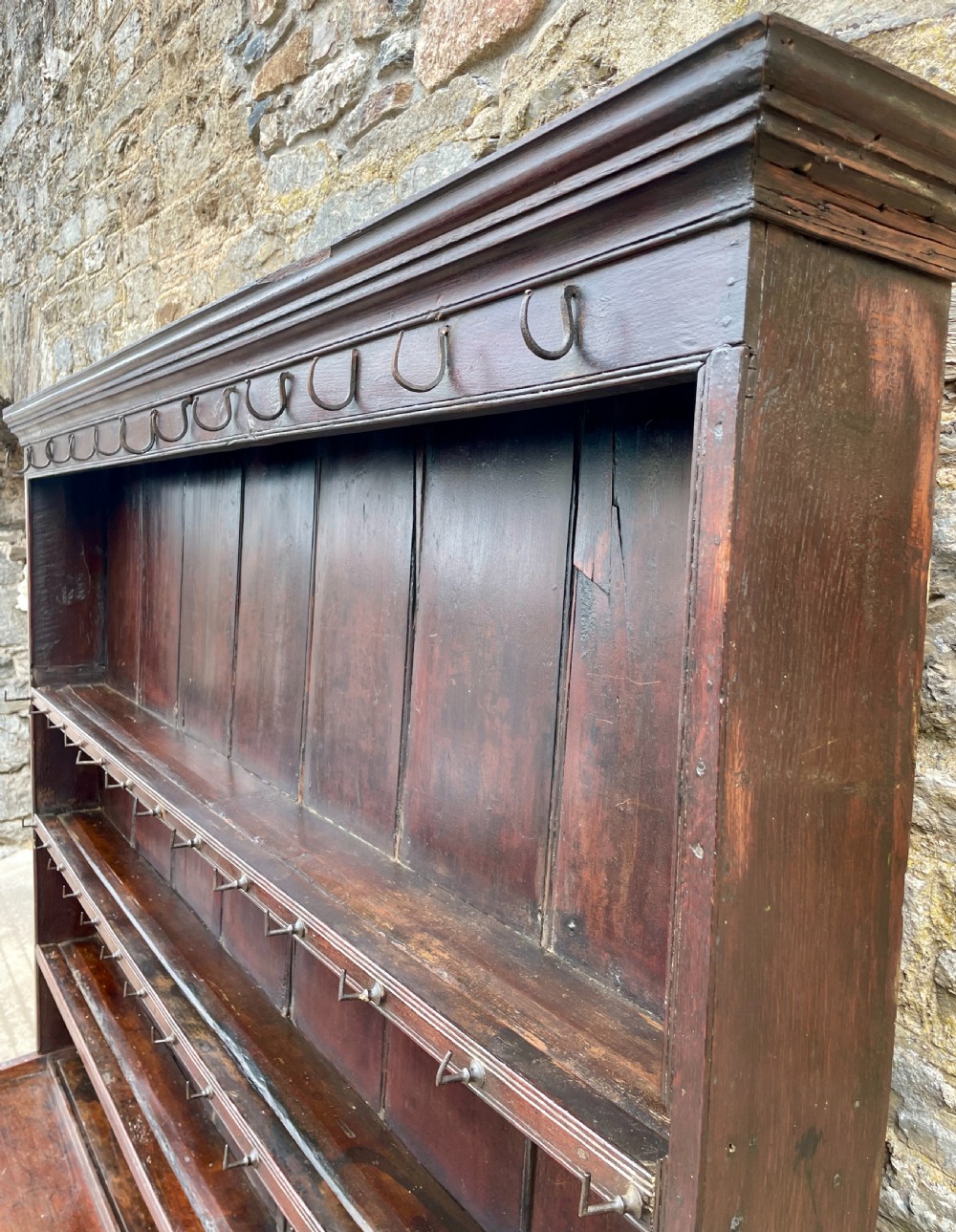 Georgian Oak Potboard Dresser View XX