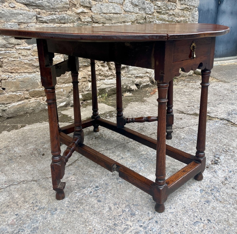 Small 18th Century Oak Gateleg Table View IX
