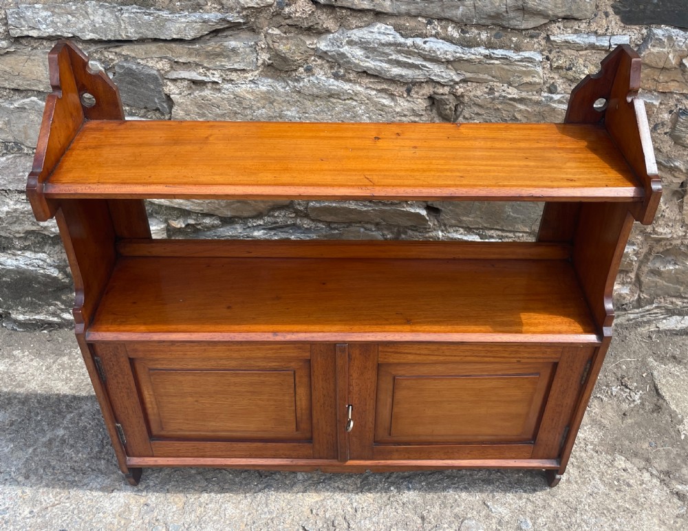 Antique Mahogany Hanging Wall Cabinet  View II