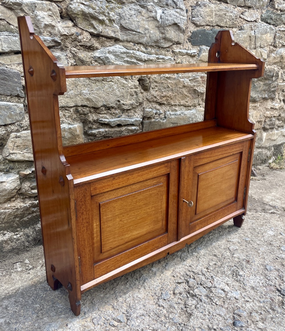Antique Mahogany Hanging Wall Cabinet  View IV