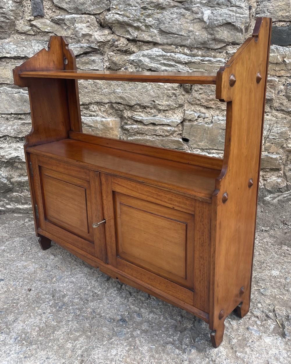 Antique Mahogany Hanging Wall Cabinet  View VIII