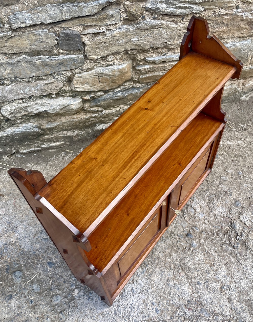Antique Mahogany Hanging Wall Cabinet  View XIV