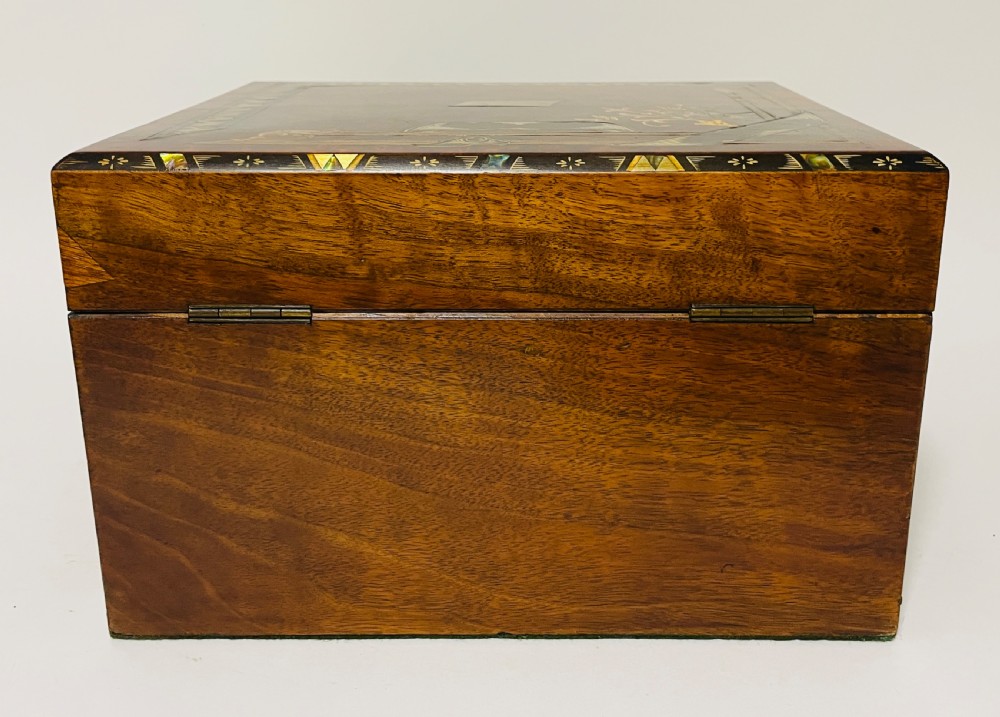Antique Victorian Inlaid Jewellery or Sewing Box View XIV