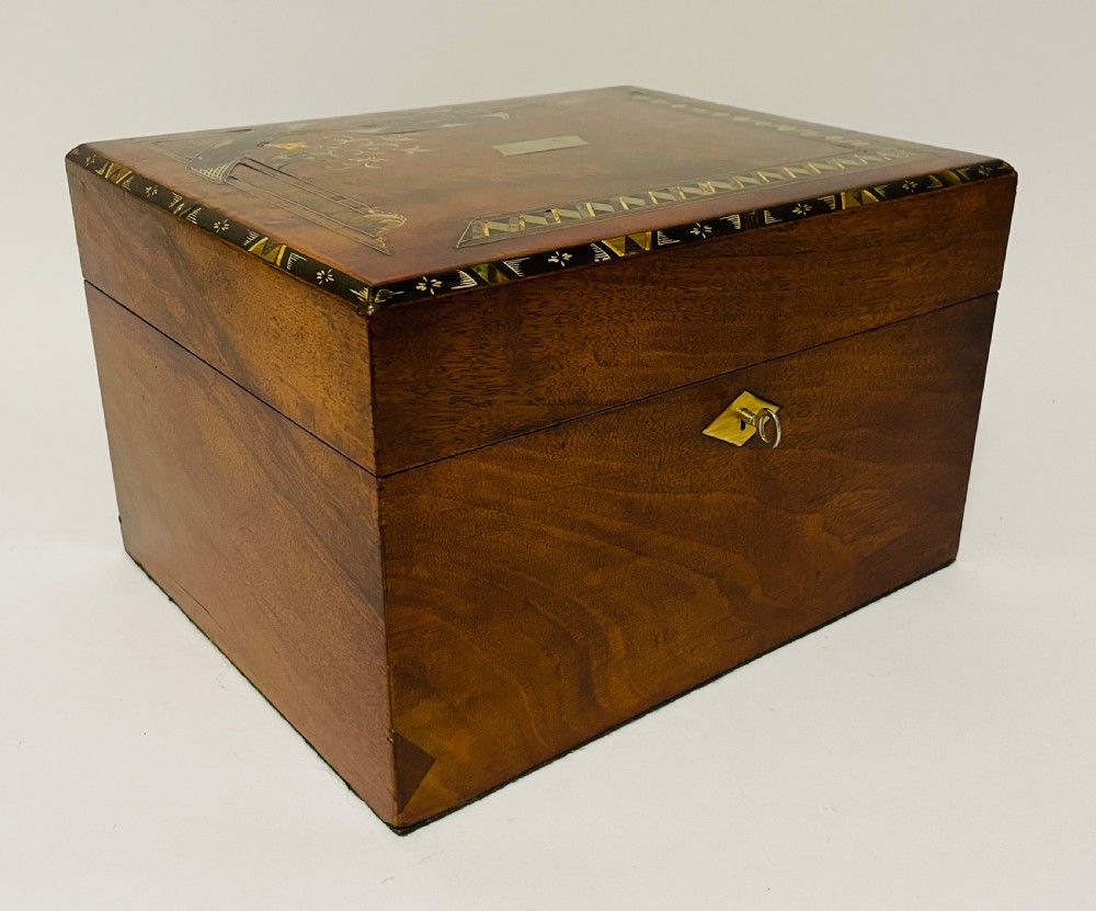 Antique Victorian Inlaid Jewellery or Sewing Box View XVIII