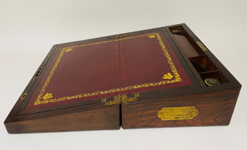 Antique Victorian Rosewood Inlaid Writing Slope  View VI