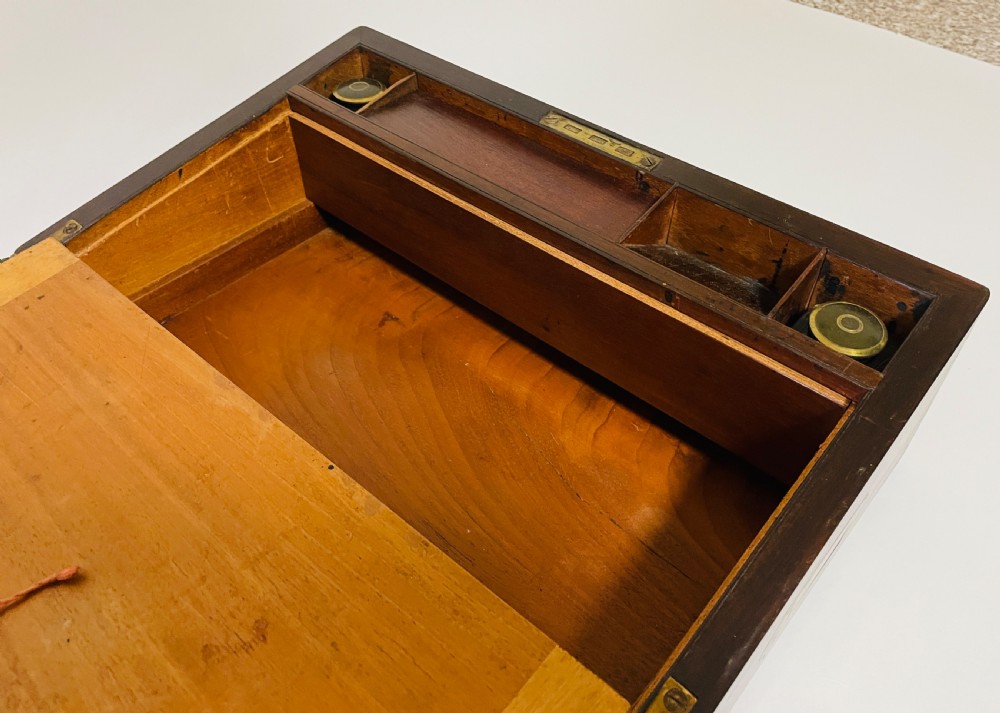 Antique Victorian Rosewood Inlaid Writing Slope  View VIII