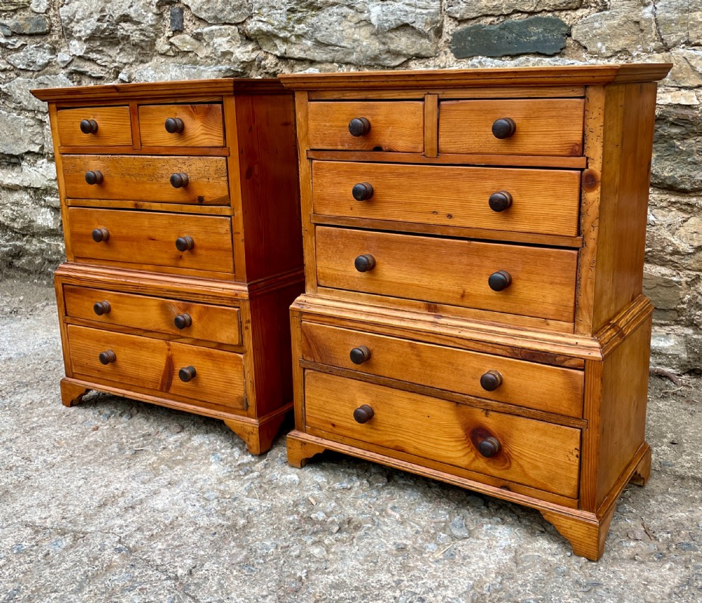 Pair of Miniature Pine Chests of Drawers View VI