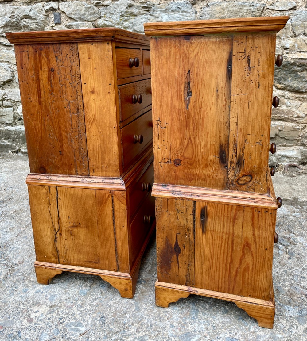 Pair of Miniature Pine Chests of Drawers View XI
