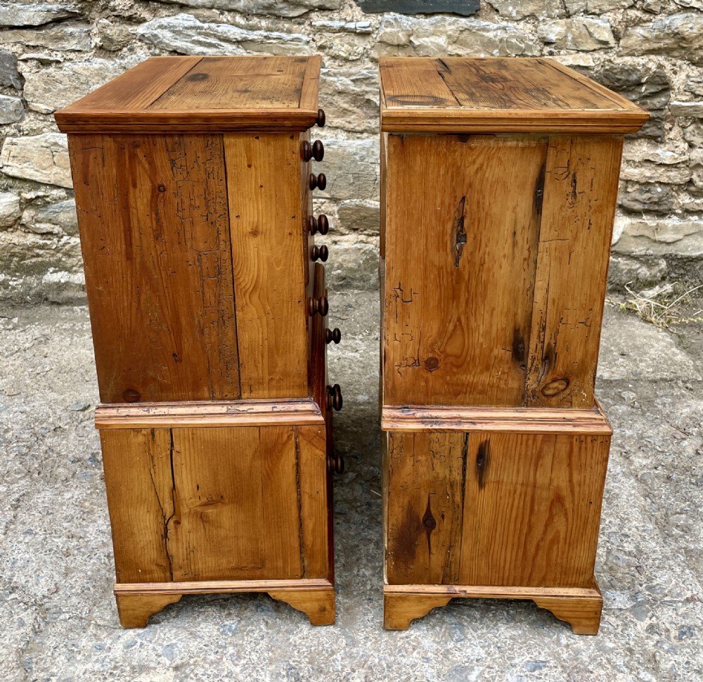 Pair of Miniature Pine Chests of Drawers View XV