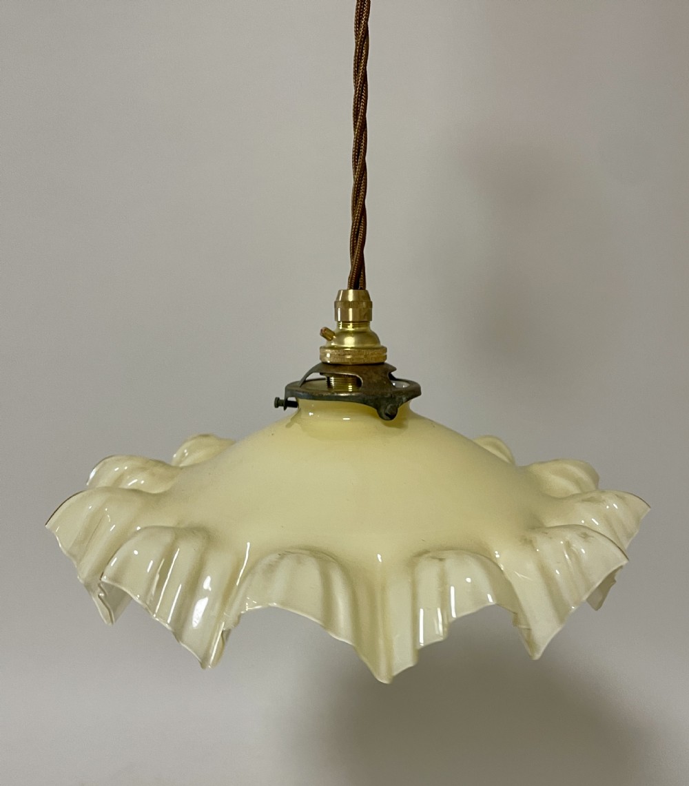 Antique French Glass Handkerchief Pendant