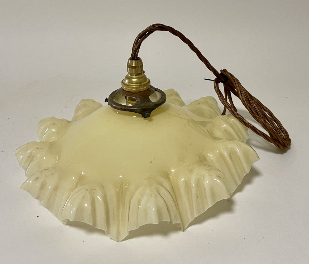 Antique French Glass Handkerchief Pendant View VIII