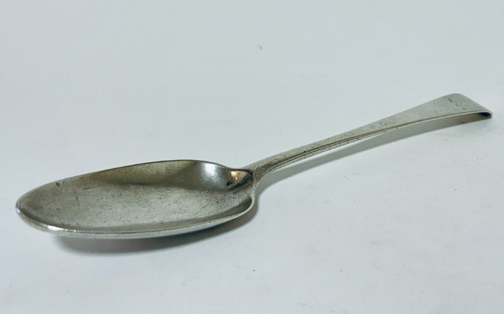 18th Century Solid Silver Serving Spoon View II
