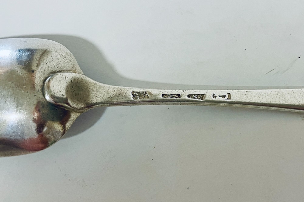 18th Century Solid Silver Serving Spoon View VIII