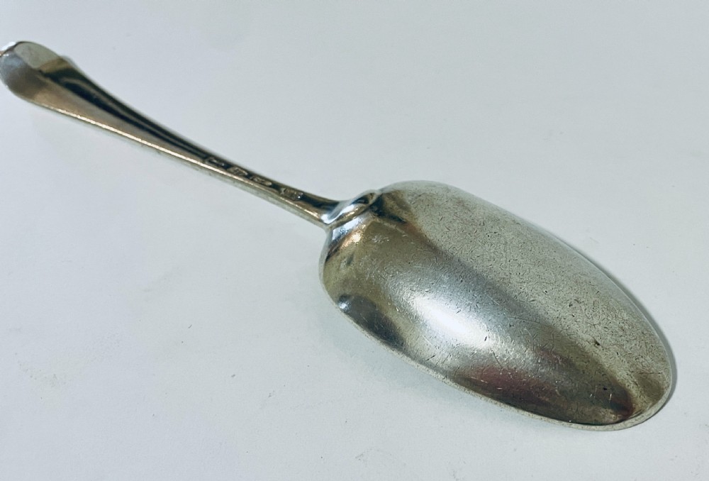 18th Century Solid Silver Serving Spoon View IX