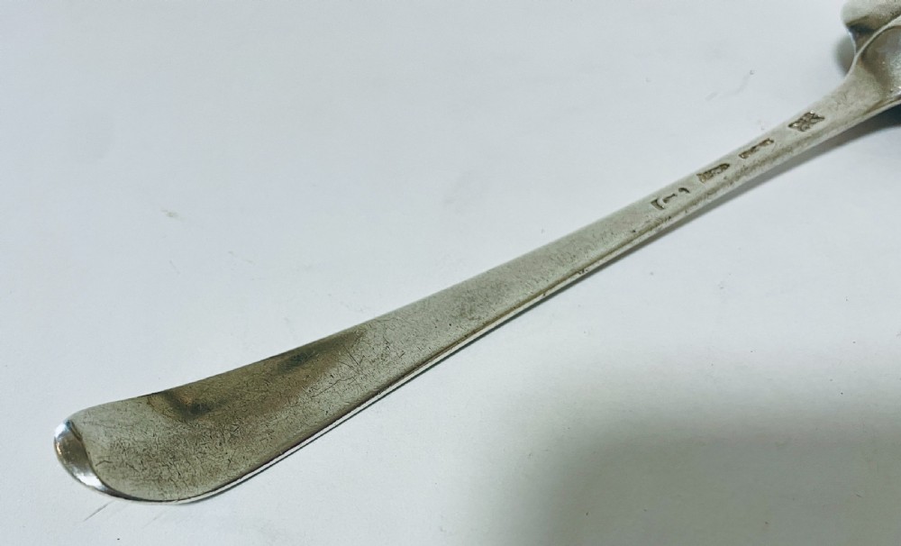 18th Century Solid Silver Serving Spoon View X