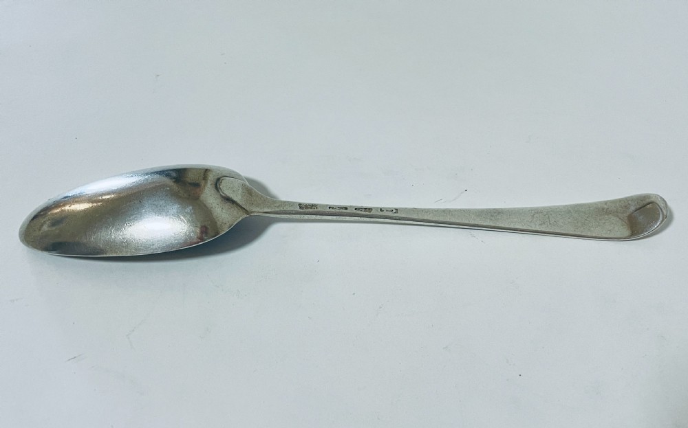 18th Century Solid Silver Serving Spoon View XI