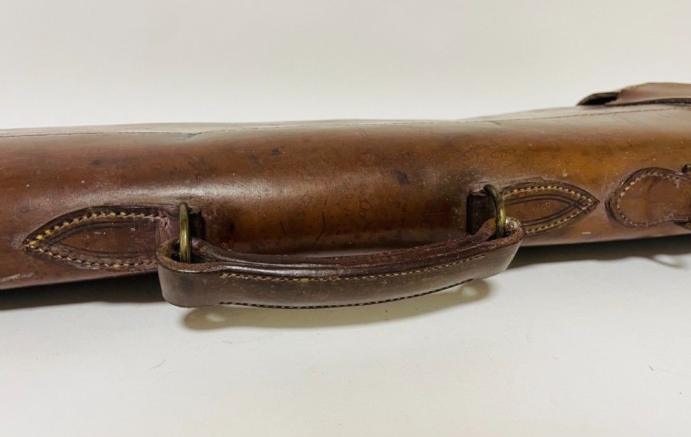 Antique Leather Leg of Mutton Gun Case View IV