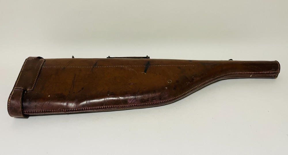 Antique Leather Leg of Mutton Gun Case View V