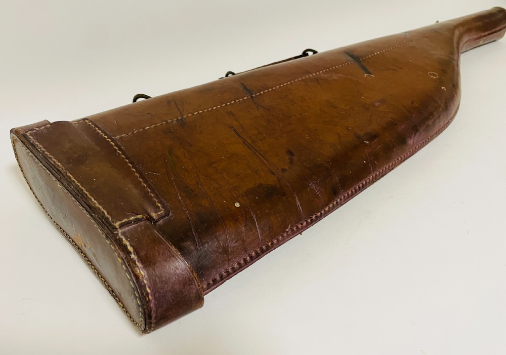 Antique Leather Leg of Mutton Gun Case View VI