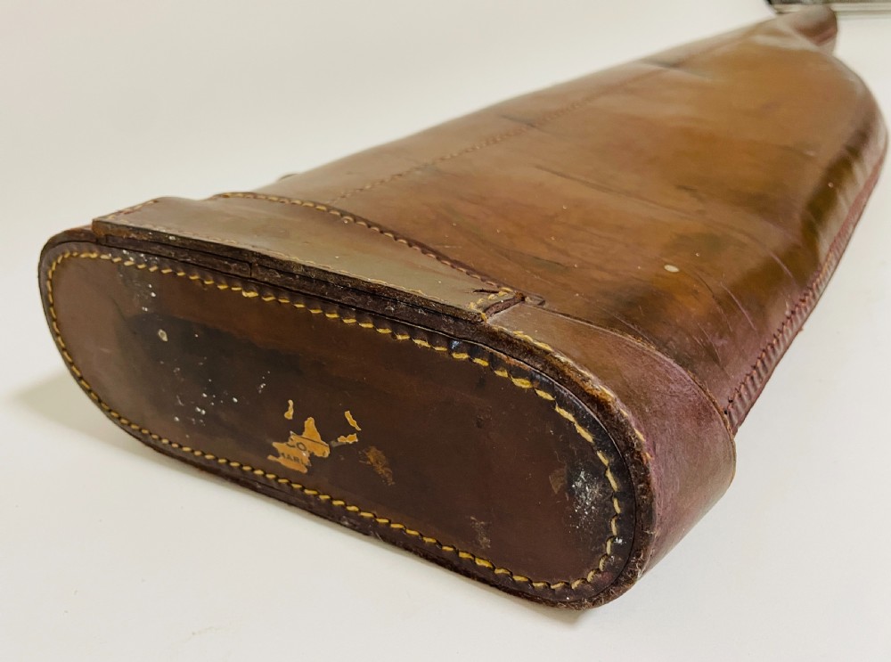 Antique Leather Leg of Mutton Gun Case View VII