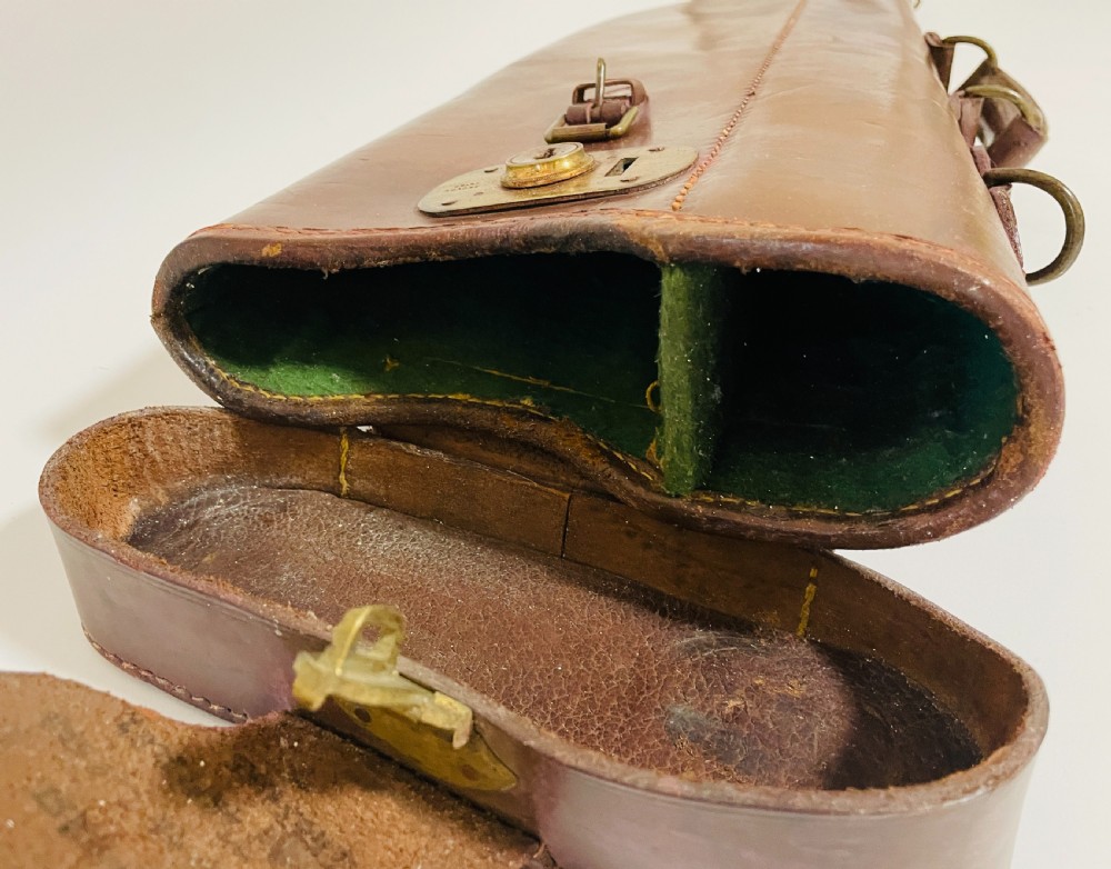 Antique Leather Leg of Mutton Gun Case View X