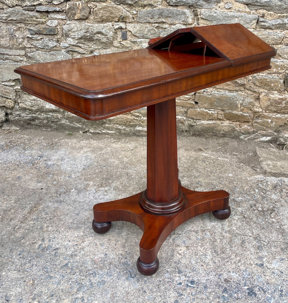 Victorian Mahogany Adjustable Reading Table View V