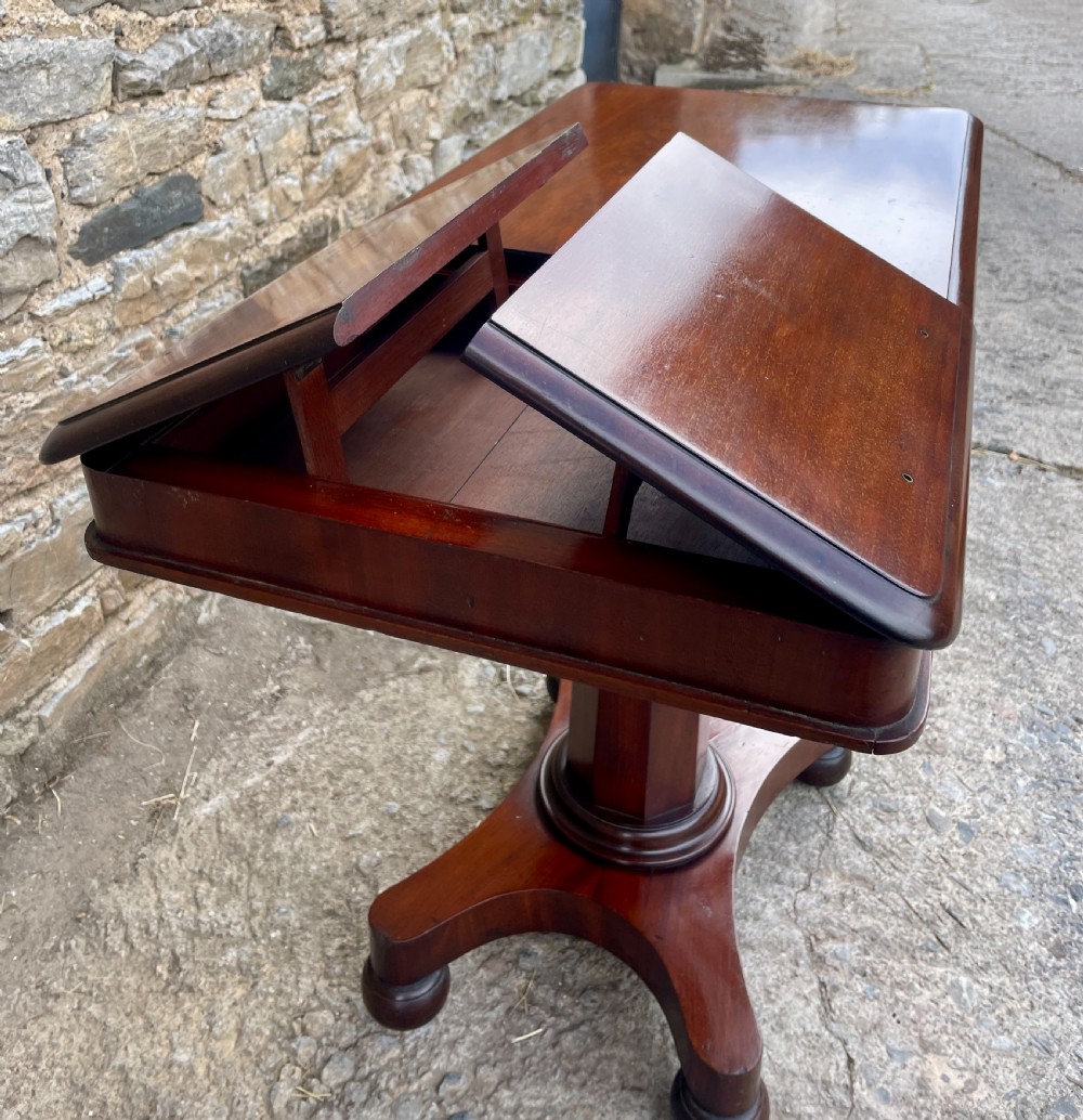 Victorian Mahogany Adjustable Reading Table View IX