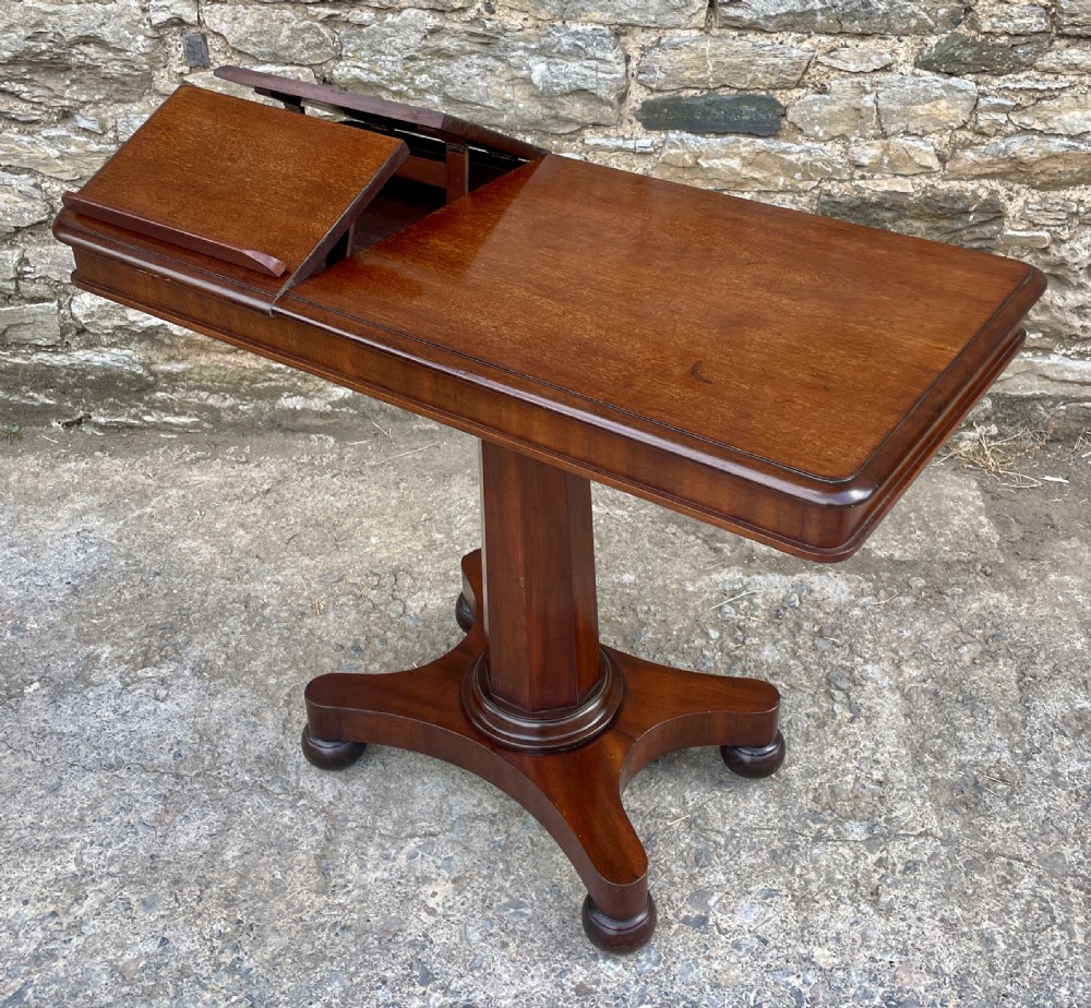 Victorian Mahogany Adjustable Reading Table View XX