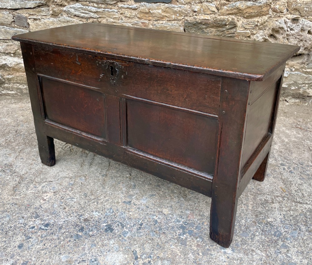 Small 18th Century Oak Coffer View XIII