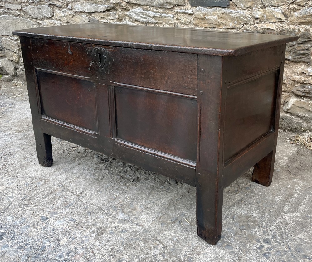 Small 18th Century Oak Coffer View XVI